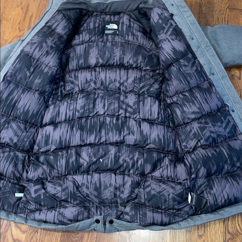 The North Face Gray Puffer Jacket with Fur Hood - Picture 7 of 14